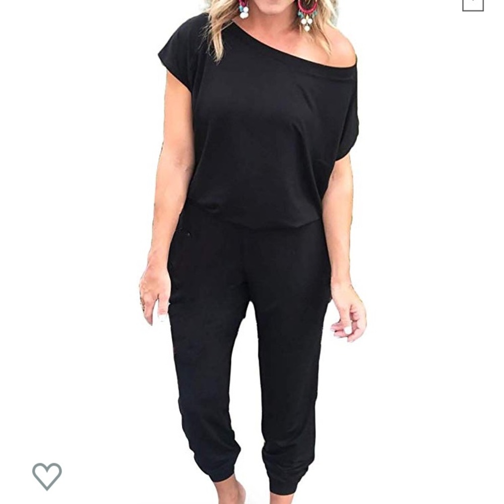 Off the shoulder jumpsuit with pockets